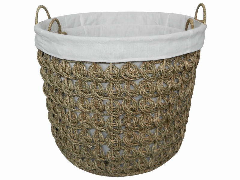 Ultimate Open Weave Seagrass Laundry Basket with Handles - Eco-Friendly Home Storage